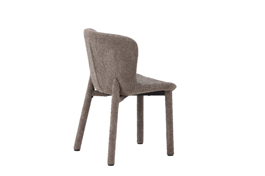 VENTURE DESIGN Astoria spisebordsstol - brun bouclé stof