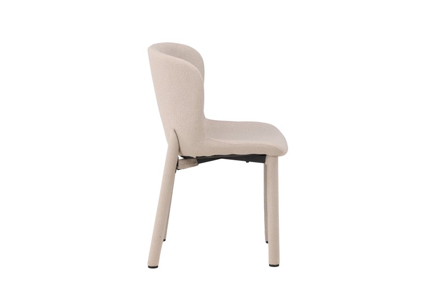 VENTURE DESIGN Astoria spisebordsstol - beige bouclé stof