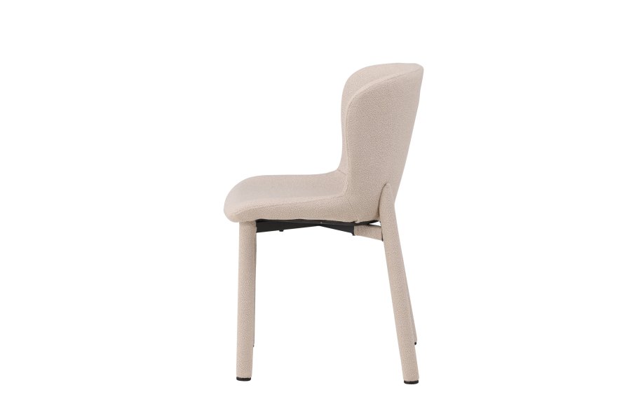 VENTURE DESIGN Astoria spisebordsstol - beige bouclé stof