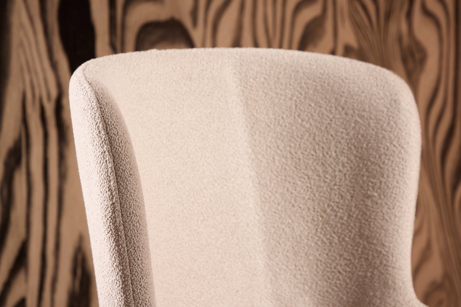 VENTURE DESIGN Astoria spisebordsstol - beige bouclé stof