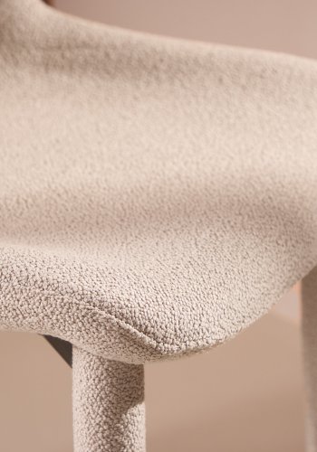 VENTURE DESIGN Astoria spisebordsstol - beige bouclé stof