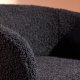 VENTURE DESIGN Fluffy lnestol, m. armln - sort polyester bamsestof og stl