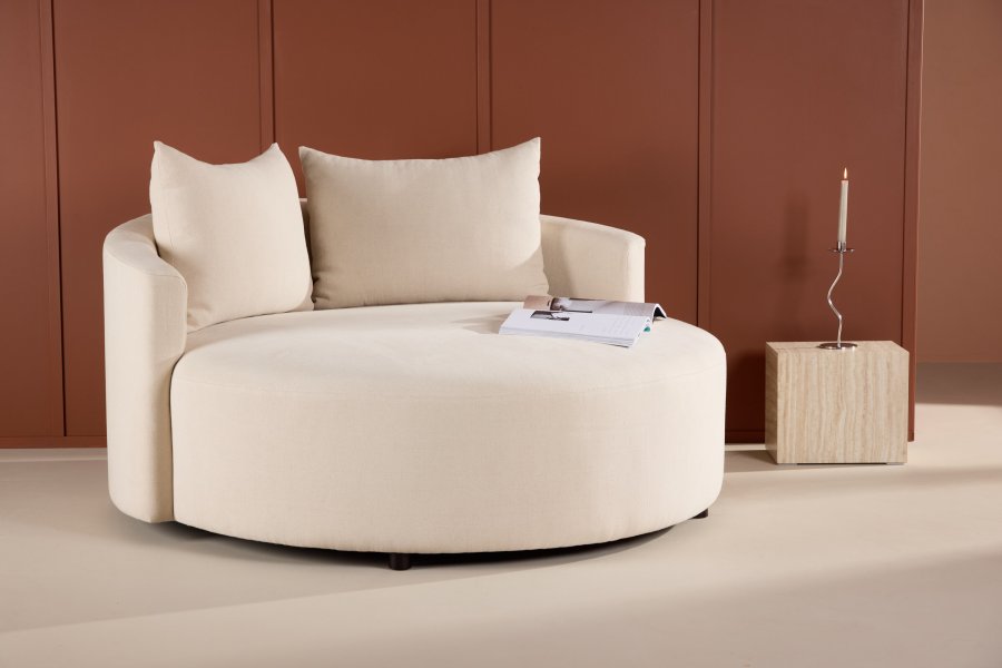 VENTURE DESIGN Kelso sofa, rund - beige hr (150)