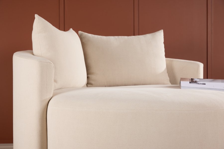 VENTURE DESIGN Kelso sofa, rund - beige hr (150)