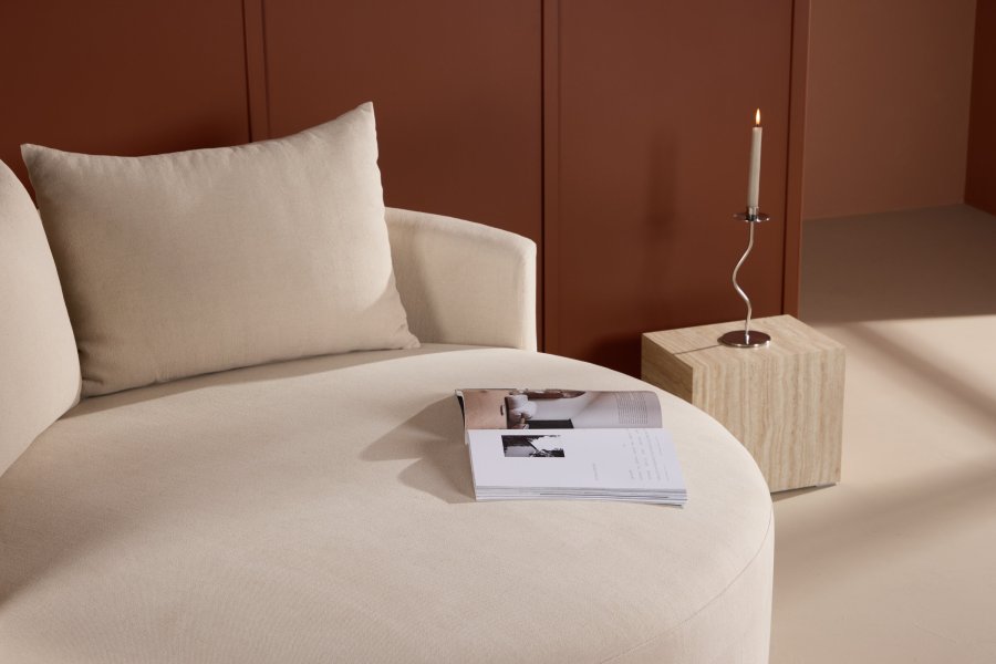 VENTURE DESIGN Kelso sofa, rund - beige hr (150)