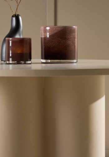 VENTURE DESIGN Olivia sofabord, rund - beige MDF (80)