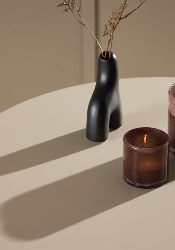 VENTURE DESIGN Olivia sofabord, rund - beige MDF (80)