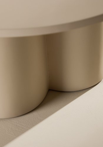 VENTURE DESIGN Olivia sofabord, rund - beige MDF (80)