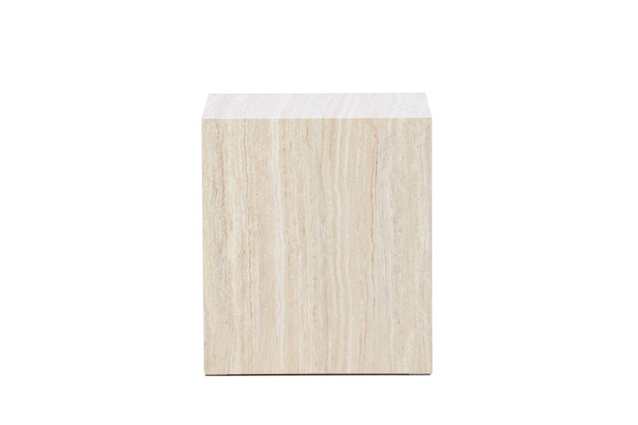 VENTURE HOME York sofabord 45x40x40 cm - Travertin-look