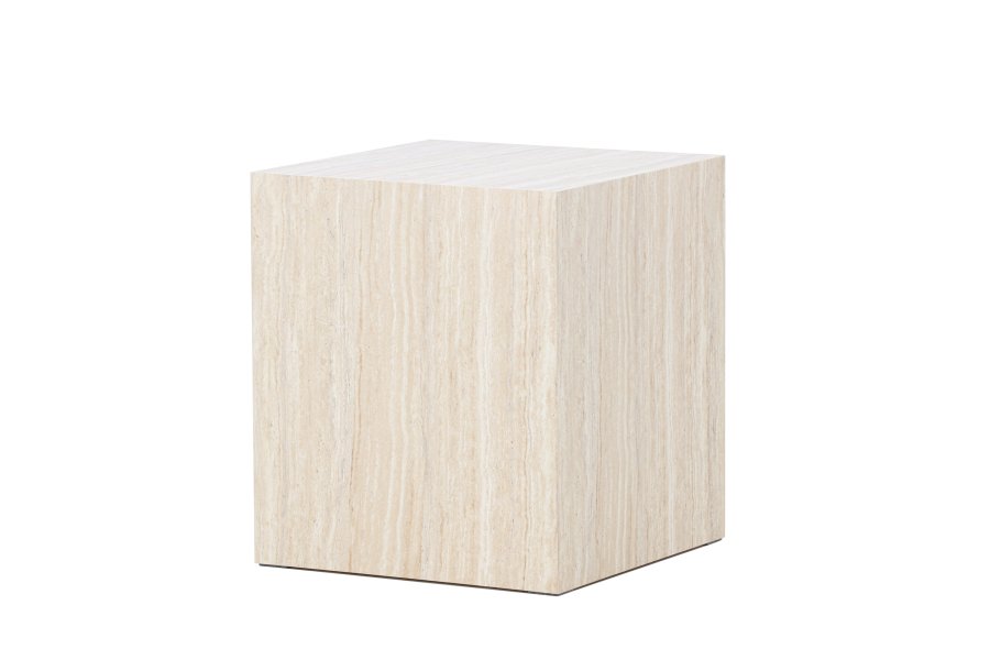 VENTURE HOME York sofabord 45x40x40 cm - Travertin-look