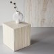 VENTURE HOME York sofabord 45x40x40 cm - Travertin-look