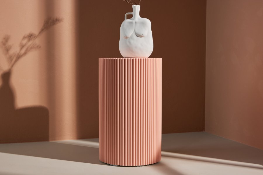 VENTURE DESIGN Lenox sidebord, rund - fersken MDF (30,5xH50)