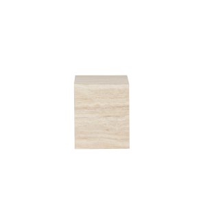 VENTURE DESIGN York sidebord, rektangulr - beige MDF med travertin look (35x25)