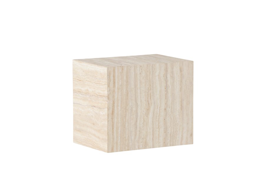 VENTURE DESIGN York sidebord, rektangulr - beige MDF med travertin look (35x25)