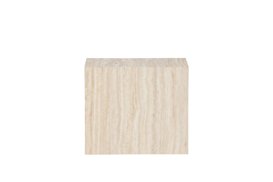 VENTURE DESIGN York sidebord, rektangulr - beige MDF med travertin look (35x25)