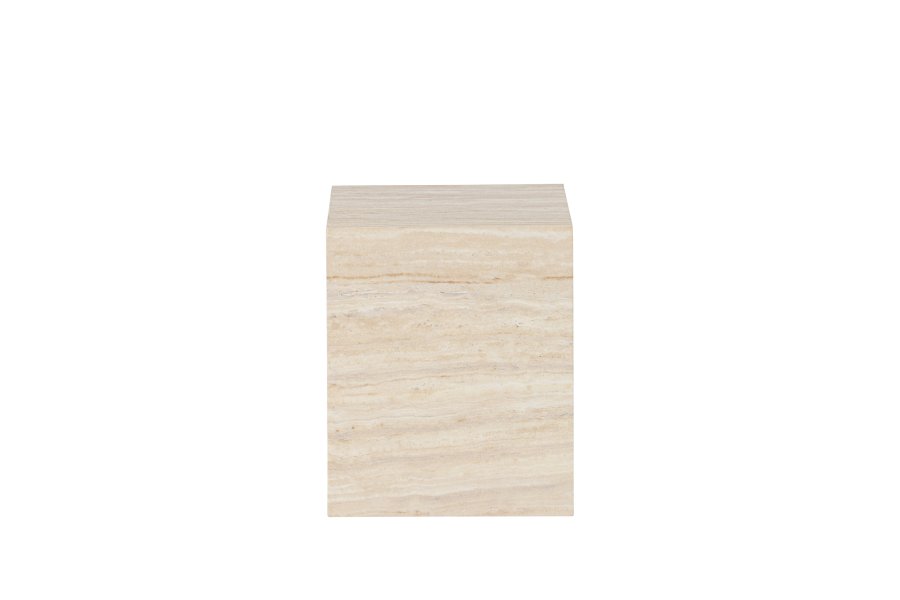 VENTURE DESIGN York sidebord, rektangulr - beige MDF med travertin look (35x25)