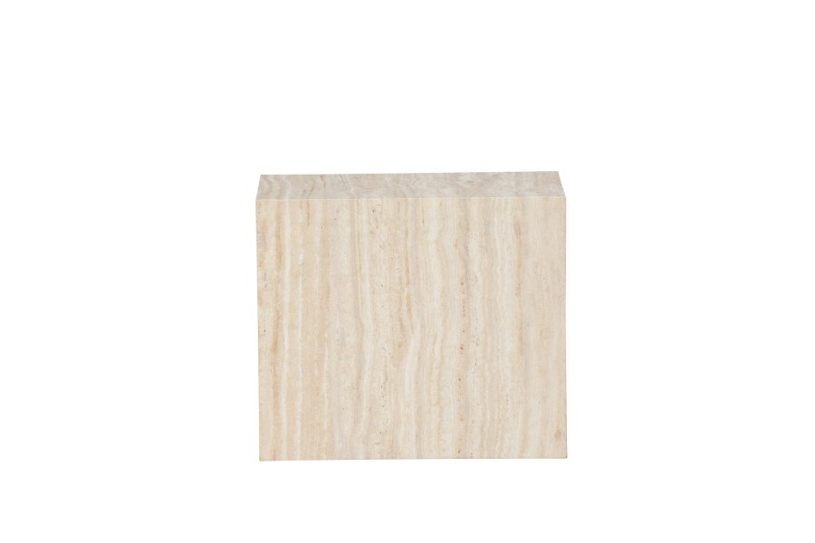 VENTURE DESIGN York sidebord, rektangulr - beige MDF med travertin look (35x25)