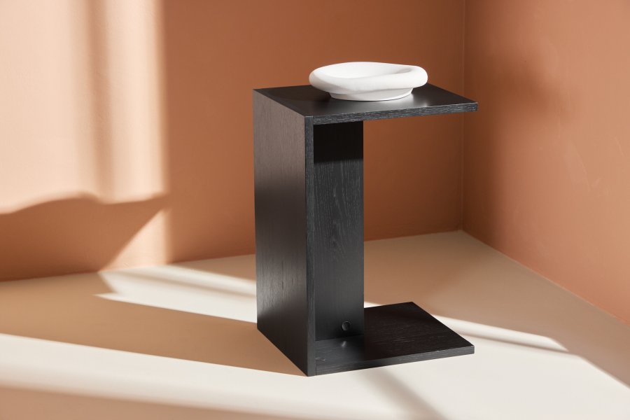 VENTURE DESIGN Juni sidebord, rektangulr - sort finér (58x35)