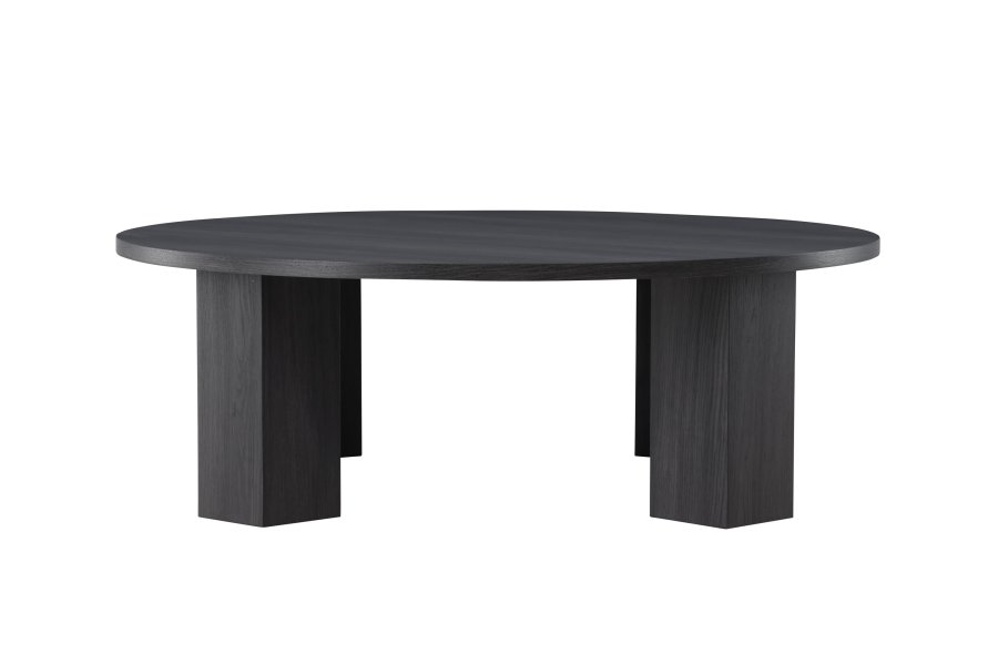 VENTURE DESIGN Juno sofabord, rund - sort MDF (120)