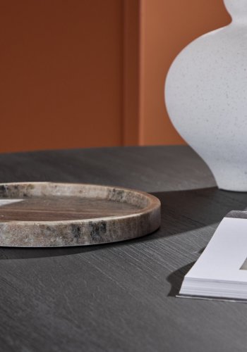 VENTURE DESIGN Juno sofabord, rund - sort MDF (120)