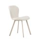 VENTURE DESIGN Lilja spisebordsstol - beige polyester stof og stl