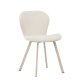VENTURE DESIGN Lilja spisebordsstol - beige polyester stof og stl