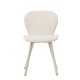 VENTURE DESIGN Lilja spisebordsstol - beige polyester stof og stl