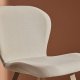 VENTURE DESIGN Lilja spisebordsstol - beige polyester stof og stl