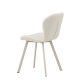 VENTURE DESIGN Lilja spisebordsstol - beige polyester stof og stl