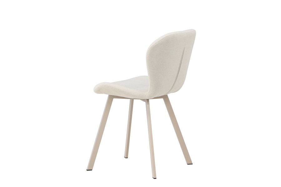 VENTURE DESIGN Lilja spisebordsstol - beige polyester stof og stl