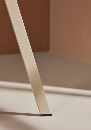 VENTURE DESIGN Lilja spisebordsstol - beige polyester stof og stl