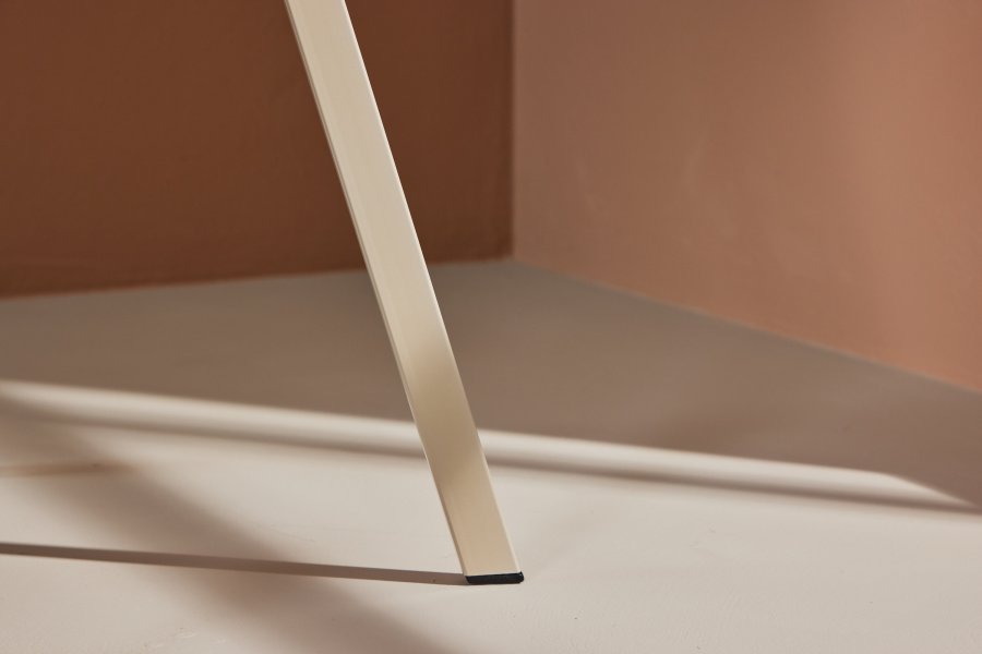 VENTURE DESIGN Lilja spisebordsstol - beige polyester stof og stl