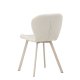 VENTURE DESIGN Lilja spisebordsstol - beige polyester stof og stl