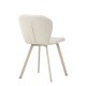 VENTURE DESIGN Lilja spisebordsstol - beige polyester stof og stl