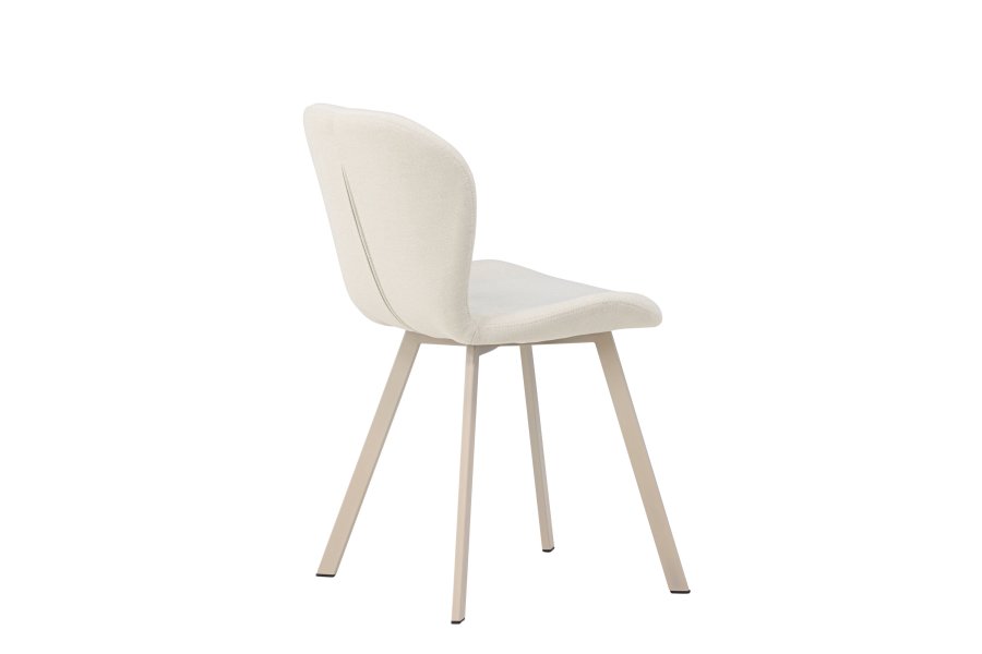 VENTURE DESIGN Lilja spisebordsstol - beige polyester stof og stl