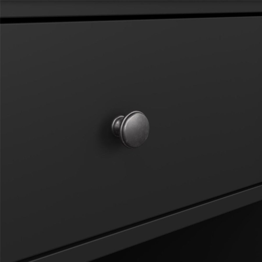 TVILUM North sengebord med 1 skuffe, mat sort, 47,8 x 43,3 x 63,4 cm