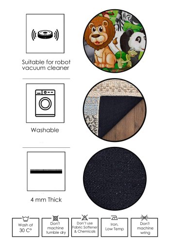 TEPPI Woopamuk007 gulvtppe m. mnster, rektangulr - multifarvet bomuld og polyester (100x200)