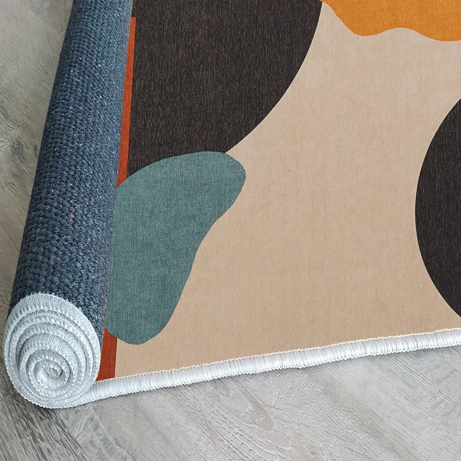 TEPPI Woopamuk007 gulvtppe m. mnster, rektangulr - multifarvet bomuld og polyester (120x180)