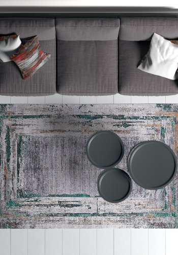 TEPPI Woopamuk020 gulvtppe m. mnster, rektangulr - multifarvet bomuld og polyester (120 x 180)