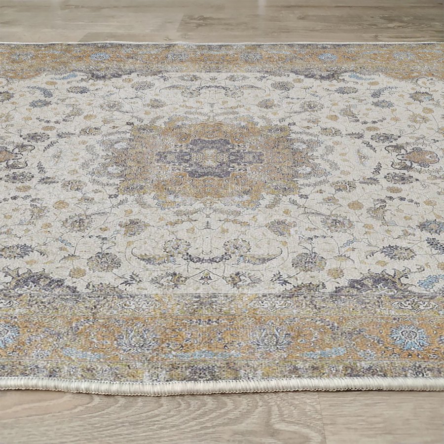 TEPPI Woopamuk028 gulvtppe m. mnster, rektangulr - multifarvet bomuld og polyester (160x230)