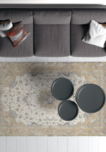 TEPPI Woopamuk028 gulvtppe m. mnster, rektangulr - multifarvet bomuld og polyester (180x280)