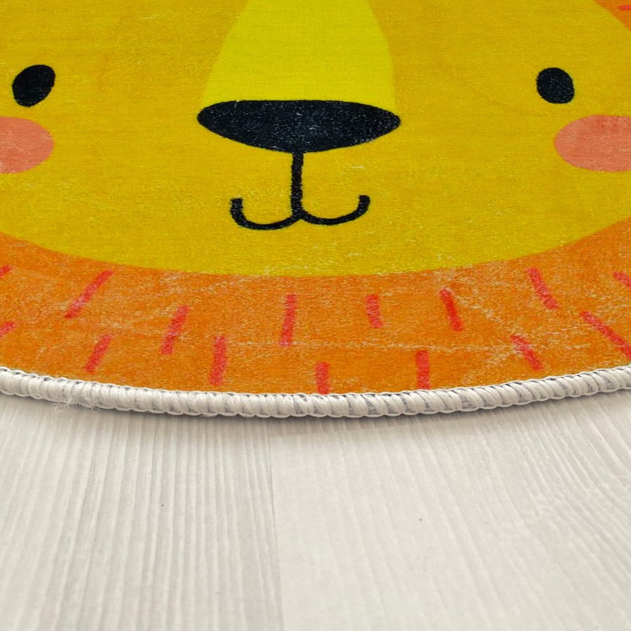 TEPPI Woopamuk111 gulvtppe til brn, rund - multifarvet bomuld og polyester (110)