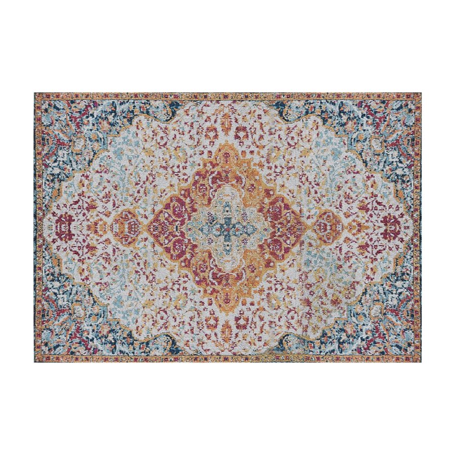 TEPPI Woopamuk176 gulvtppe m. mnster, rektangulr - multifarvet bomuld og polyester (160x230)