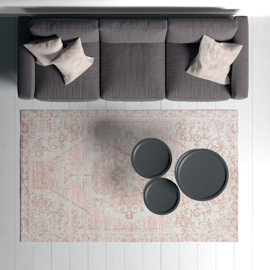 TEPPI Woopamuk193 gulvtppe m. mnster, rektangulr - multifarvet bomuld og polyester (160x230)