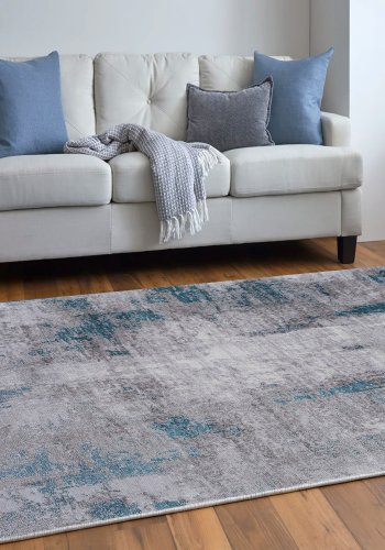 TEPPI Woopamuk212 gulvtppe m. mnster, rektangulr - multifarvet bomuld og polyester (180x280)