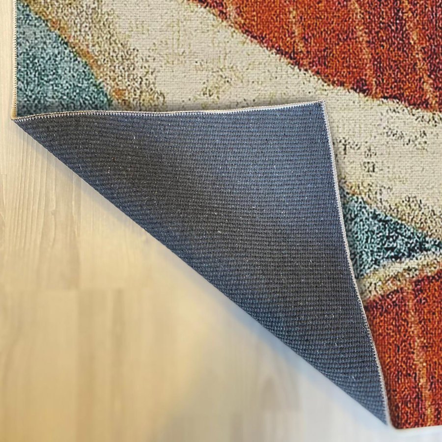 TEPPI Woopamuk221 gulvtppe m. mnster, rektangulr - multifarvet bomuld og polyester (160x230)