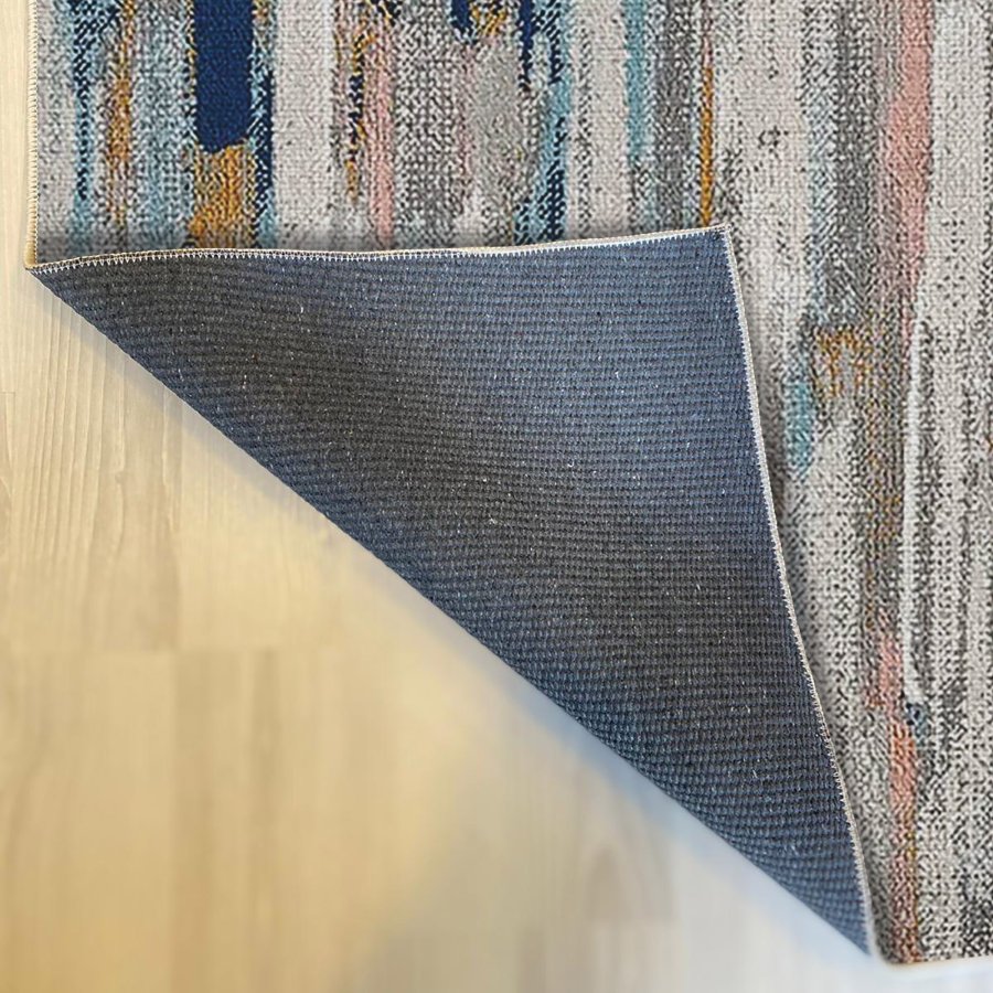 TEPPI Woopamuk254 gulvtppe m. mnster, rektangulr - multifarvet bomuld og polyester (120x180)