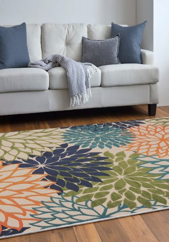 TEPPI Woopamuk266 gulvtppe m. mnster, rektangulr - multifarvet bomuld og polyester (100x150)