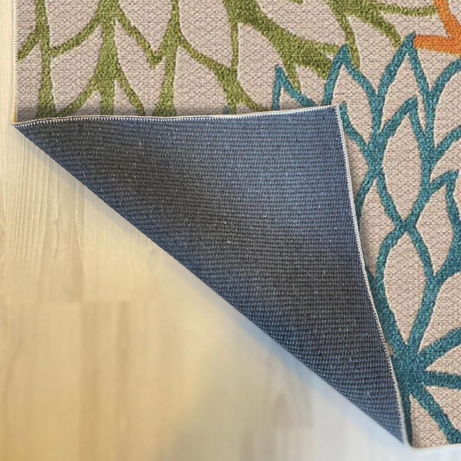 TEPPI Woopamuk266 gulvtppe m. mnster, rektangulr - multifarvet bomuld og polyester (100x150)