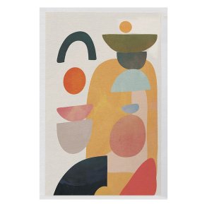 TEPPI Woopamuk272 gulvtppe m. mnster, rektangulr - multifarvet bomuld og polyester (120x180)